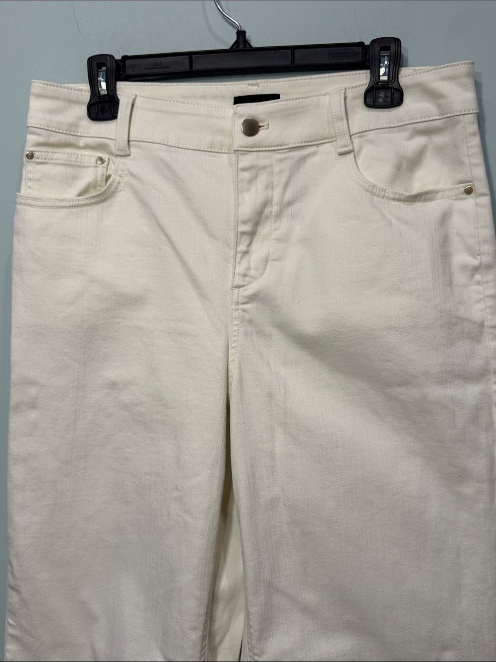Talbots Cream Wide-Leg Jeans Size 10P